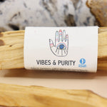 An up close image of the Palo Santo Smudge Bundle by Bohemian Rêves.