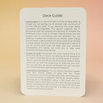 The contents of the Planet Grief Card Deck Bereavement Resource on a pink and yellow background.