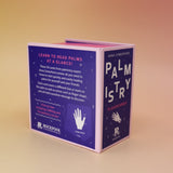 The back Palmistry Flashcards by Anna Comerford on a pink and yellow background.