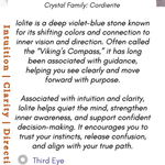 Iolite Crystal ID Cardd
