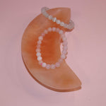 Peach Selenite Moon Bowl