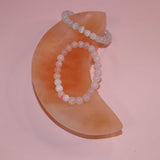 Peach Selenite Moon Bowl
