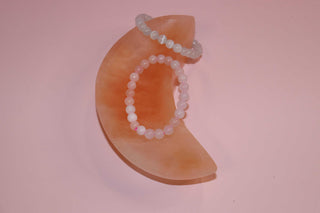 Peach Selenite Moon Bowl