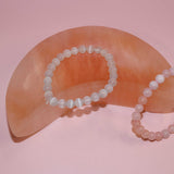 Peach Selenite Moon Bowl