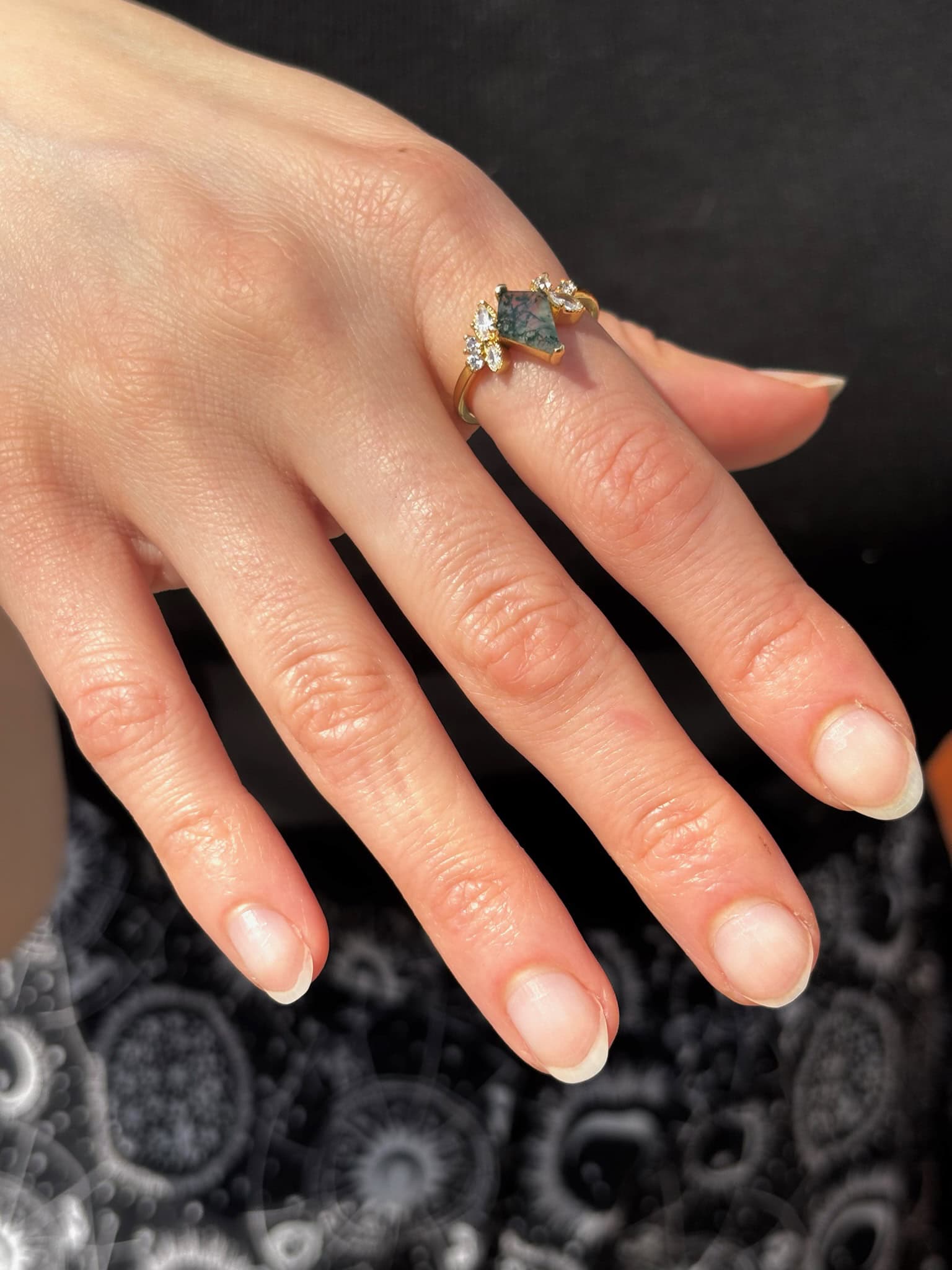 Moss Agate Ring - The Emeliene