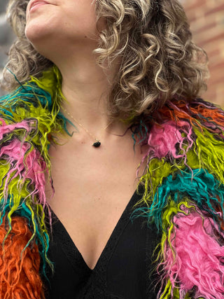 Multicolor Faux Fur Jacket