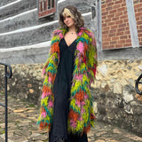 Multicolor Faux Fur Jacket
