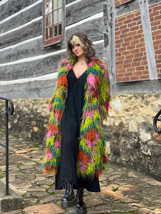Multicolor Faux Fur Jacket