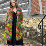 Multicolor Faux Fur Jacket