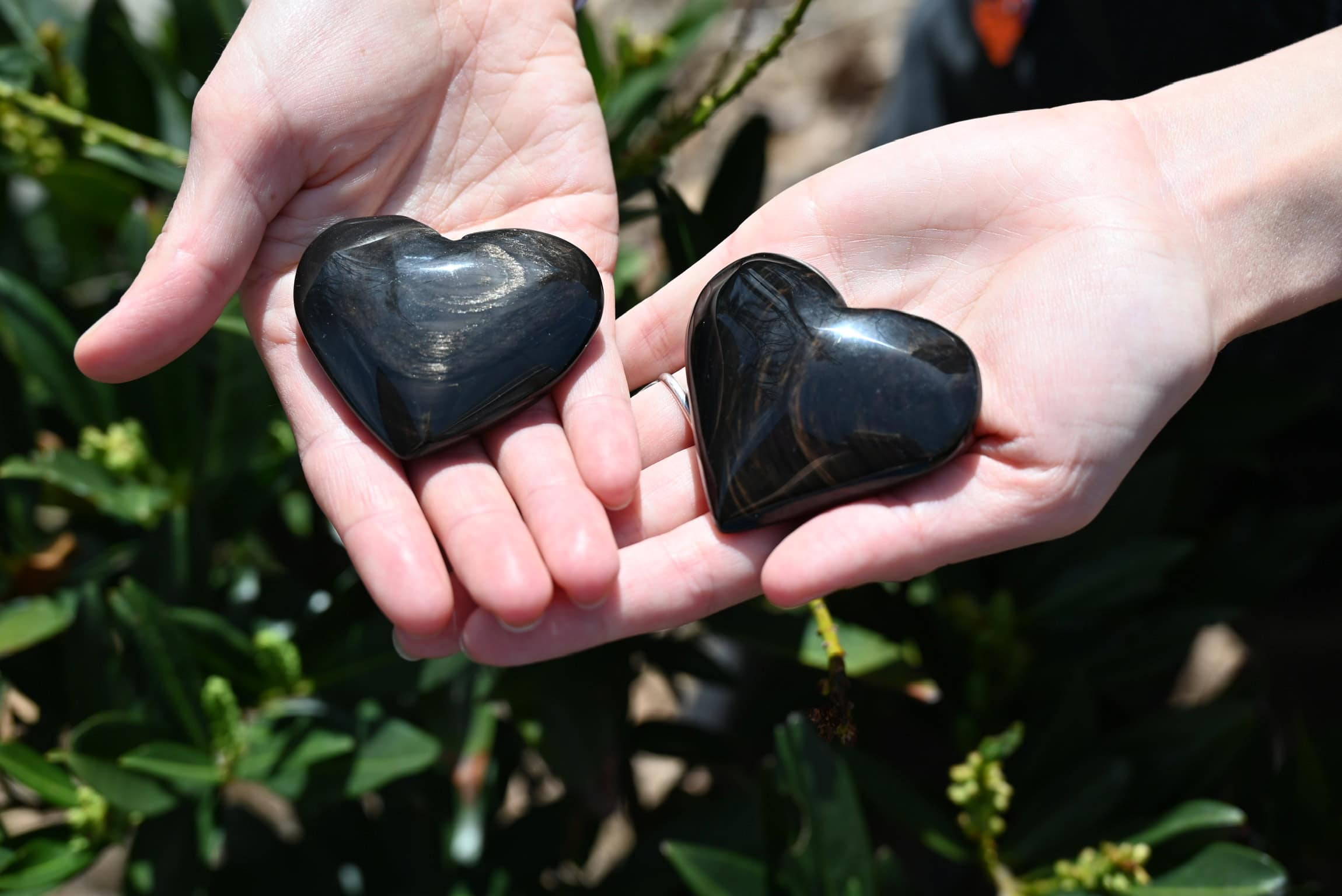 Brown Sheen Obsidian crystal heart