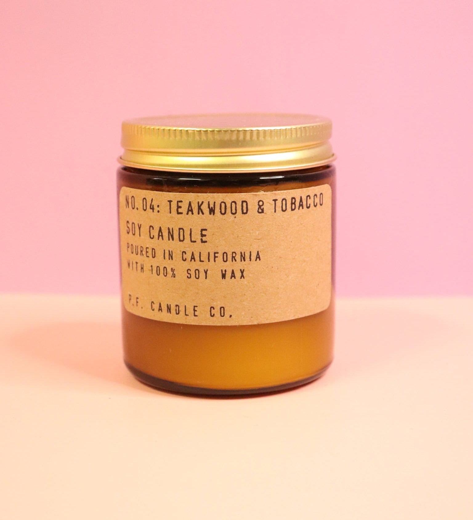 P.F. Candle Co. Teakwood & Tobacco - 3.5 oz Mini Candle