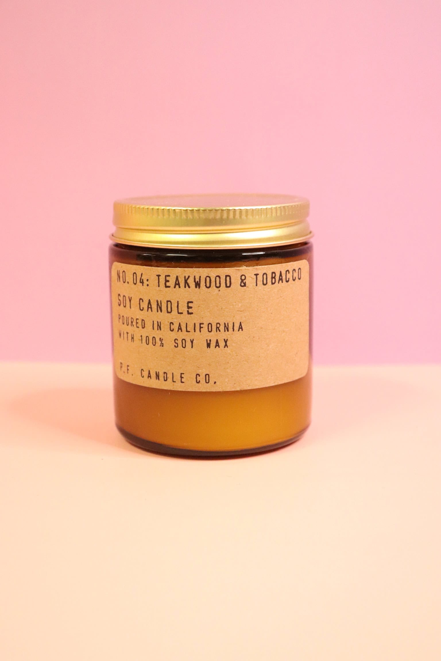 P.F. Candle Co. Teakwood & Tobacco - 3.5 oz Mini Candle