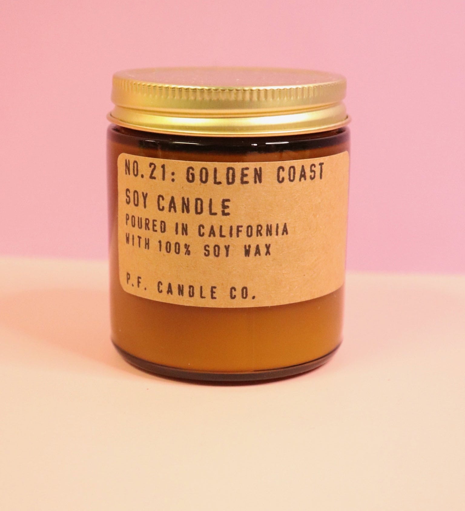 P.F. Candle Co. Golden Coast - 3.5 oz Mini Travel Candle