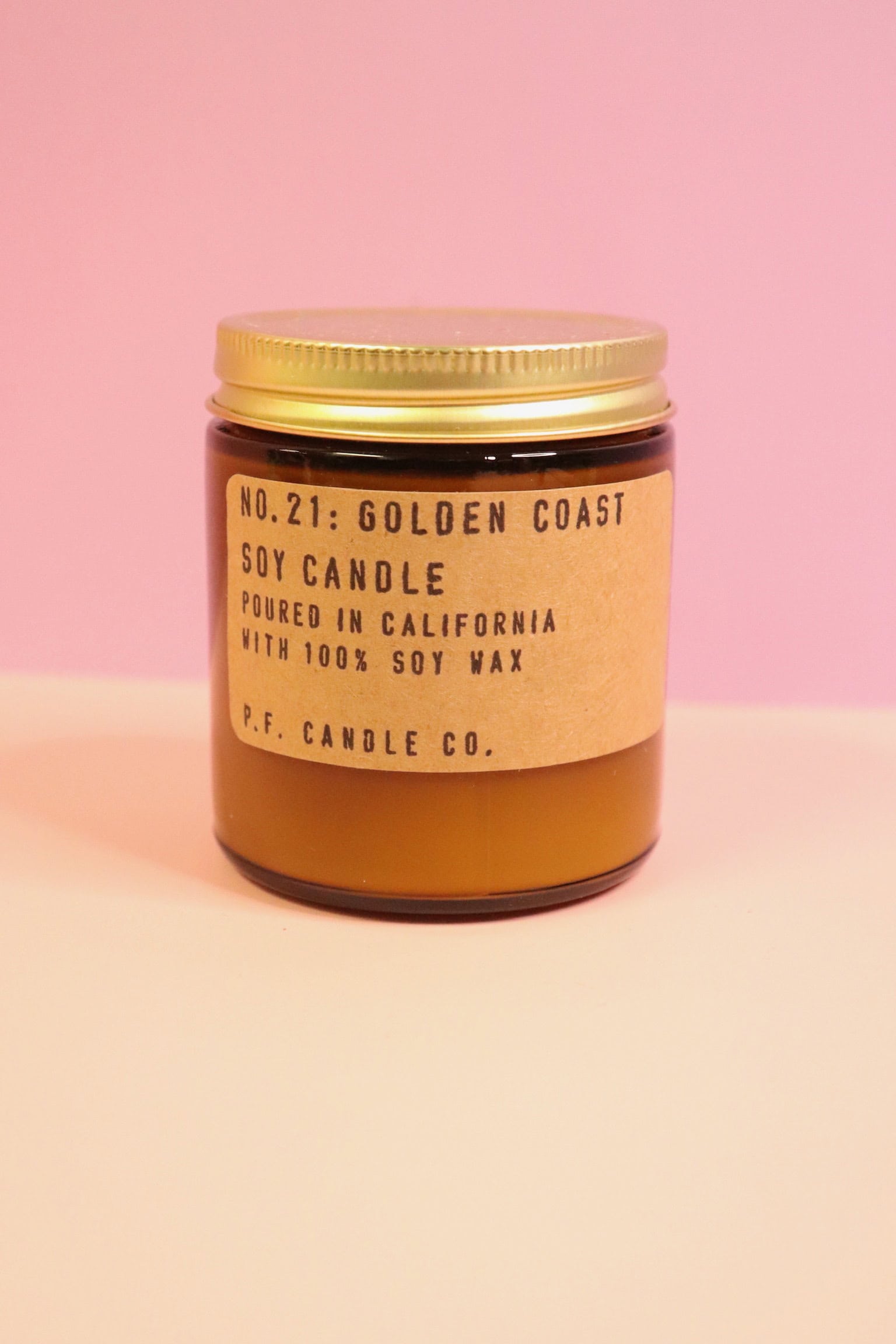 P.F. Candle Co. Golden Coast - 3.5 oz Mini Travel Candle