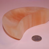 Peach Selenite Moon Bowl
