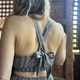 Someone wearing the Granny Square Bandeau Top.