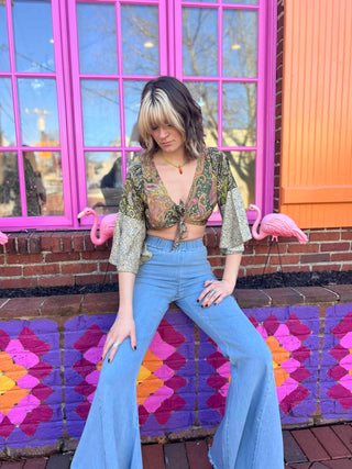 Patchwork Paisley Crop Top