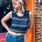 Knit Striped Sleeveless Tank