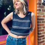 Knit Striped Sleeveless Tank