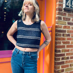 Knit Striped Sleeveless Tank