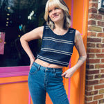 Knit Striped Sleeveless Tank