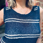 Knit Striped Sleeveless Tank