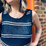 Knit Striped Sleeveless Tank