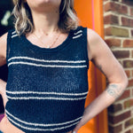 Knit Striped Sleeveless Tank