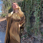 1970s Metallic Gold Batwing Caftan by Smak Parlour