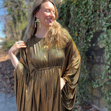 1970s Metallic Gold Batwing Caftan by Smak Parlour