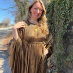 1970s Metallic Gold Batwing Caftan by Smak Parlour