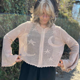 Celestial Lacy Cropped Hoodie