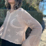 Celestial Lacy Cropped Hoodie