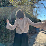 Celestial Lacy Cropped Hoodie
