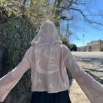 Celestial Lacy Cropped Hoodie