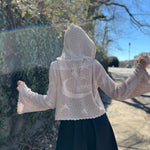 Celestial Lacy Cropped Hoodie