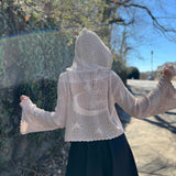 Celestial Lacy Cropped Hoodie