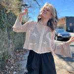 Celestial Lacy Cropped Hoodie