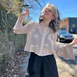 Celestial Lacy Cropped Hoodie
