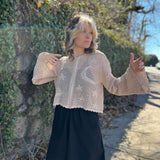 Celestial Lacy Cropped Hoodie