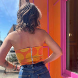 Upcycled Terry Cloth Bustier Top