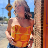 Upcycled Terry Cloth Bustier Top