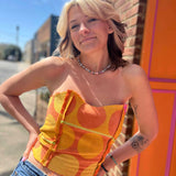 Upcycled Terry Cloth Bustier Top