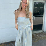 Striped Tube Strapless Maxi Dress