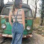 Retro Striped Knit Sleeveless Tank