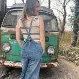 Retro Striped Knit Sleeveless Tank