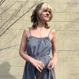 Woven Cotton Striped Jumpsuit