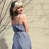 Woven Cotton Striped Jumpsuit