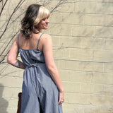 Woven Cotton Striped Jumpsuit