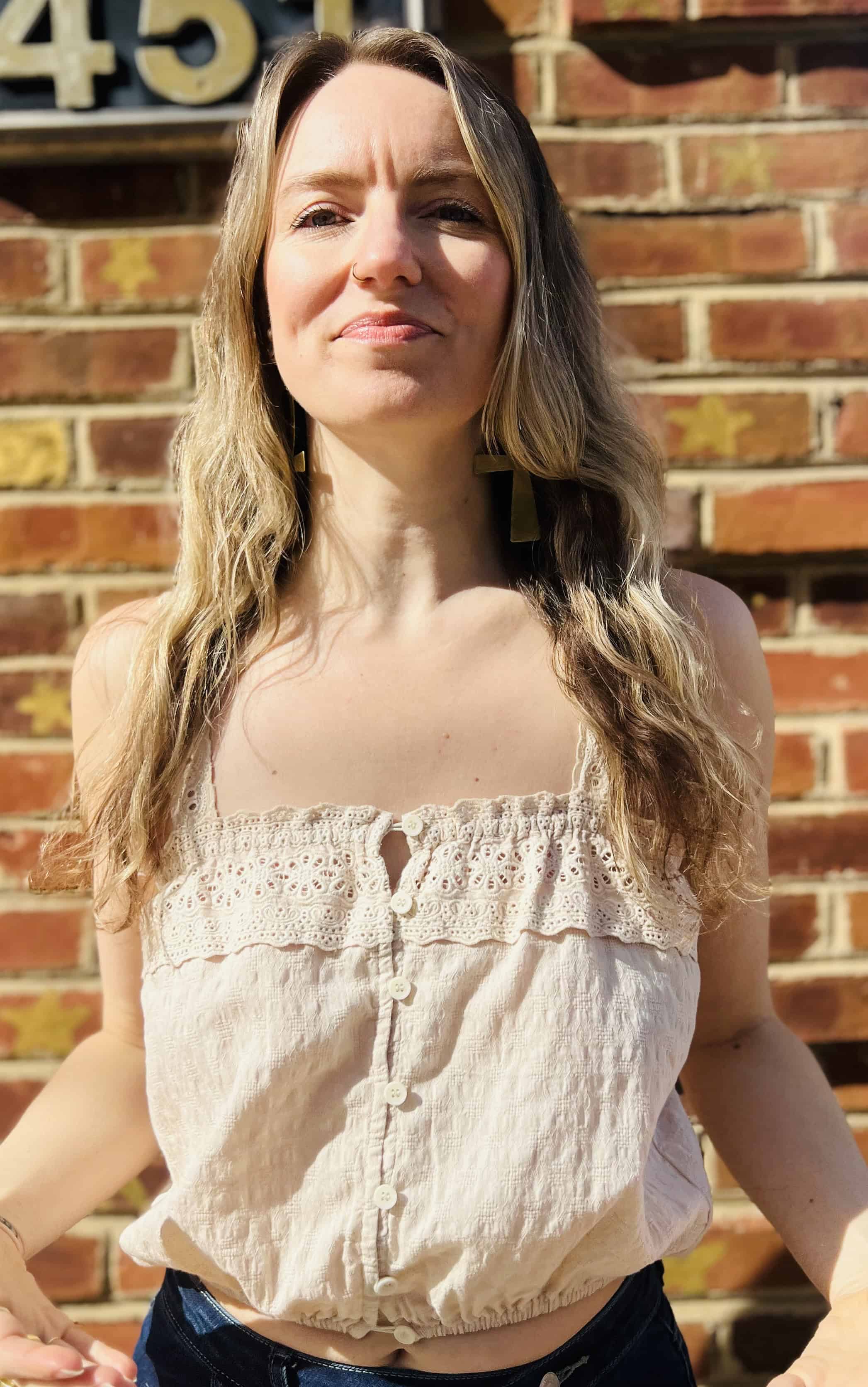Woven Cotton Crochet Lace Crop Top